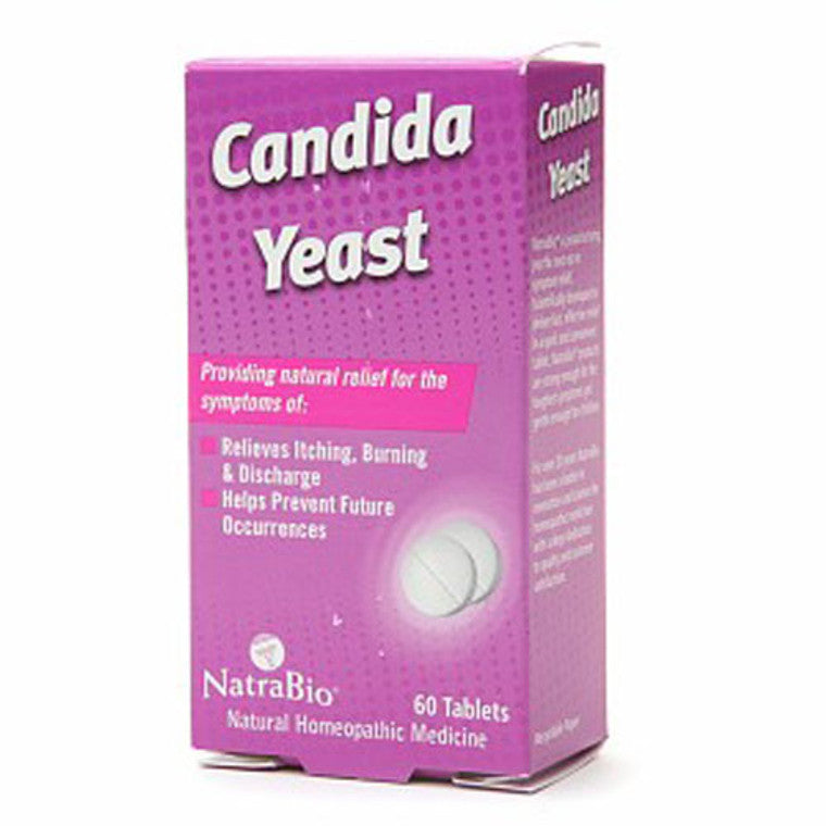 NatraBio Natrabio Homeopathic Candida Yeast Relief Tablets