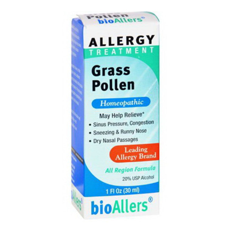 NatraBio Bioallers Grass Homeopathic Pollen Allergy Relief Liquid, 1 Oz