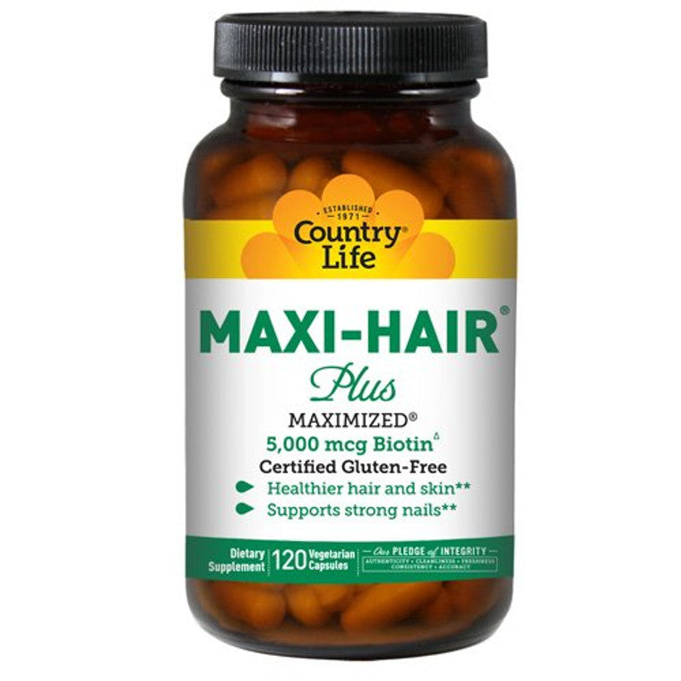 Country Life Maxi Hair Plus Biotin 120 Veg Caps