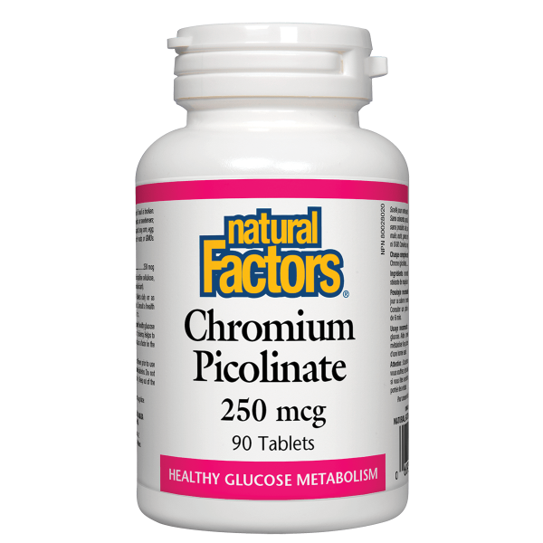 Natural Factors Chromium Picolinate 250 Mcg, 90 Tabs