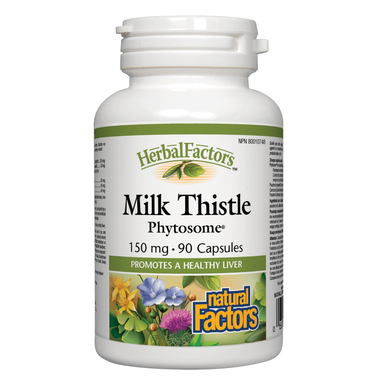 Natural Factors Herbal Milk Thistle, 250 Mg, 90 Capsules