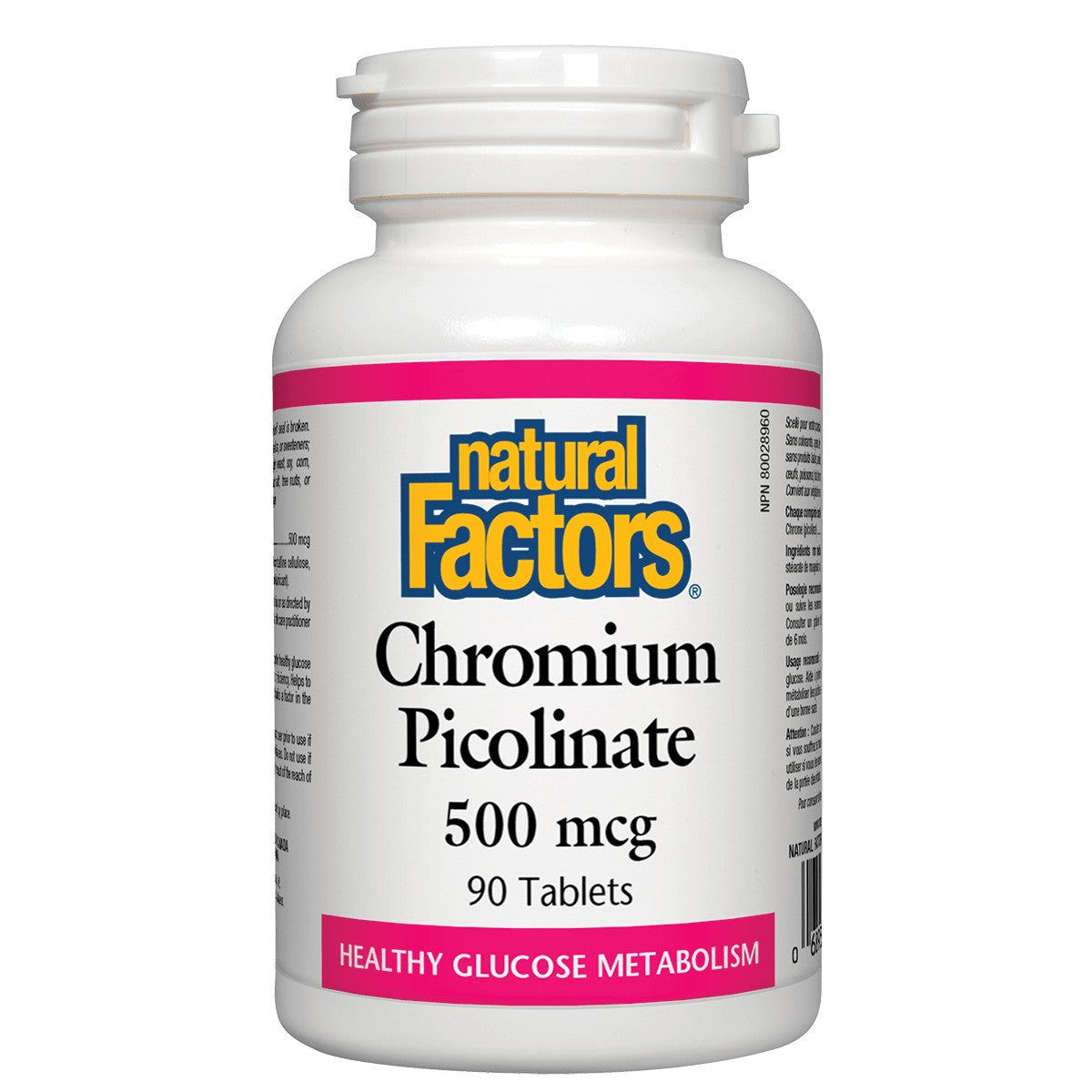 Natural Factors Chromium Picolinate 500 Mcg, 90 Tablets