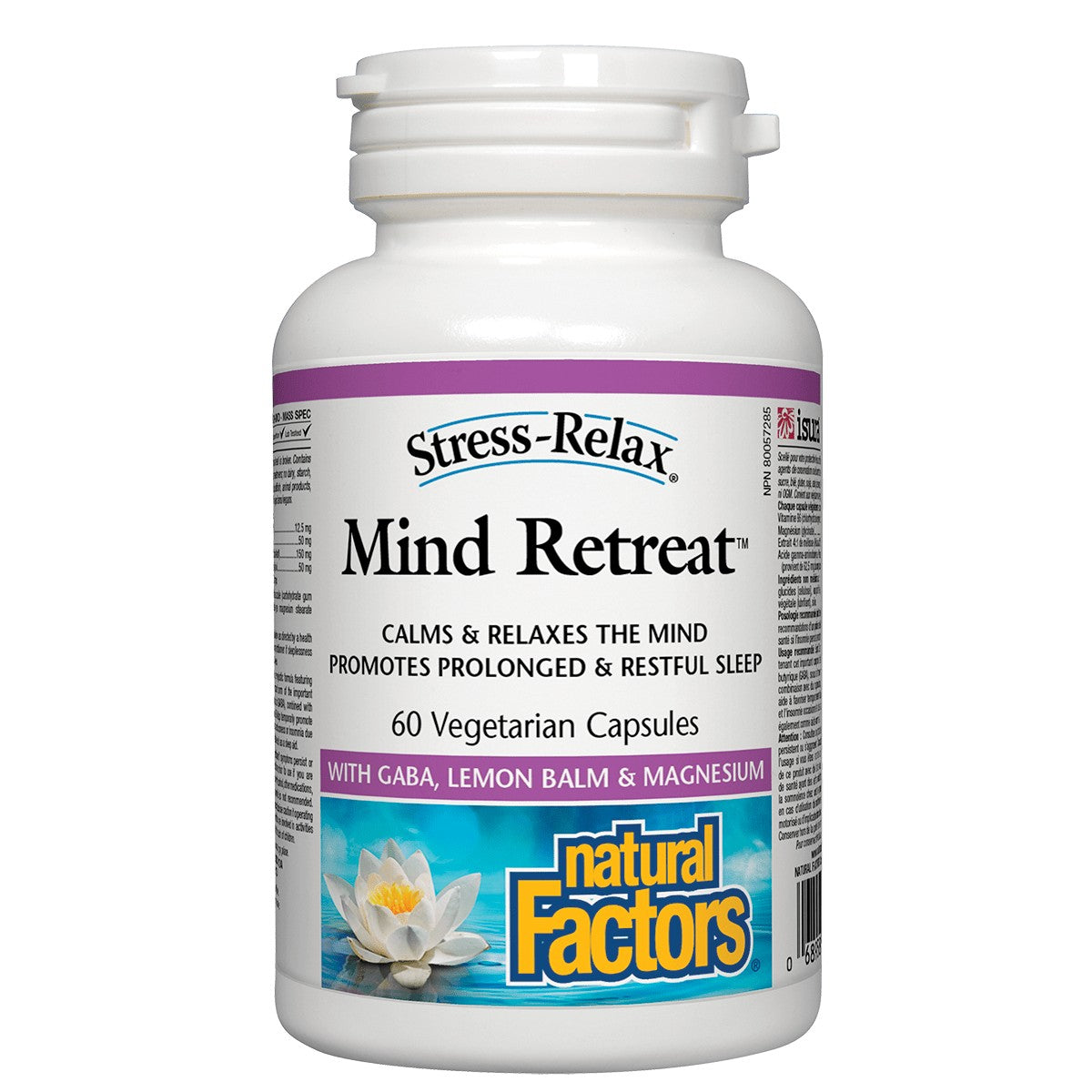 Natural Factors Stress-Relax Mind Retreat 60 Veg Capsules