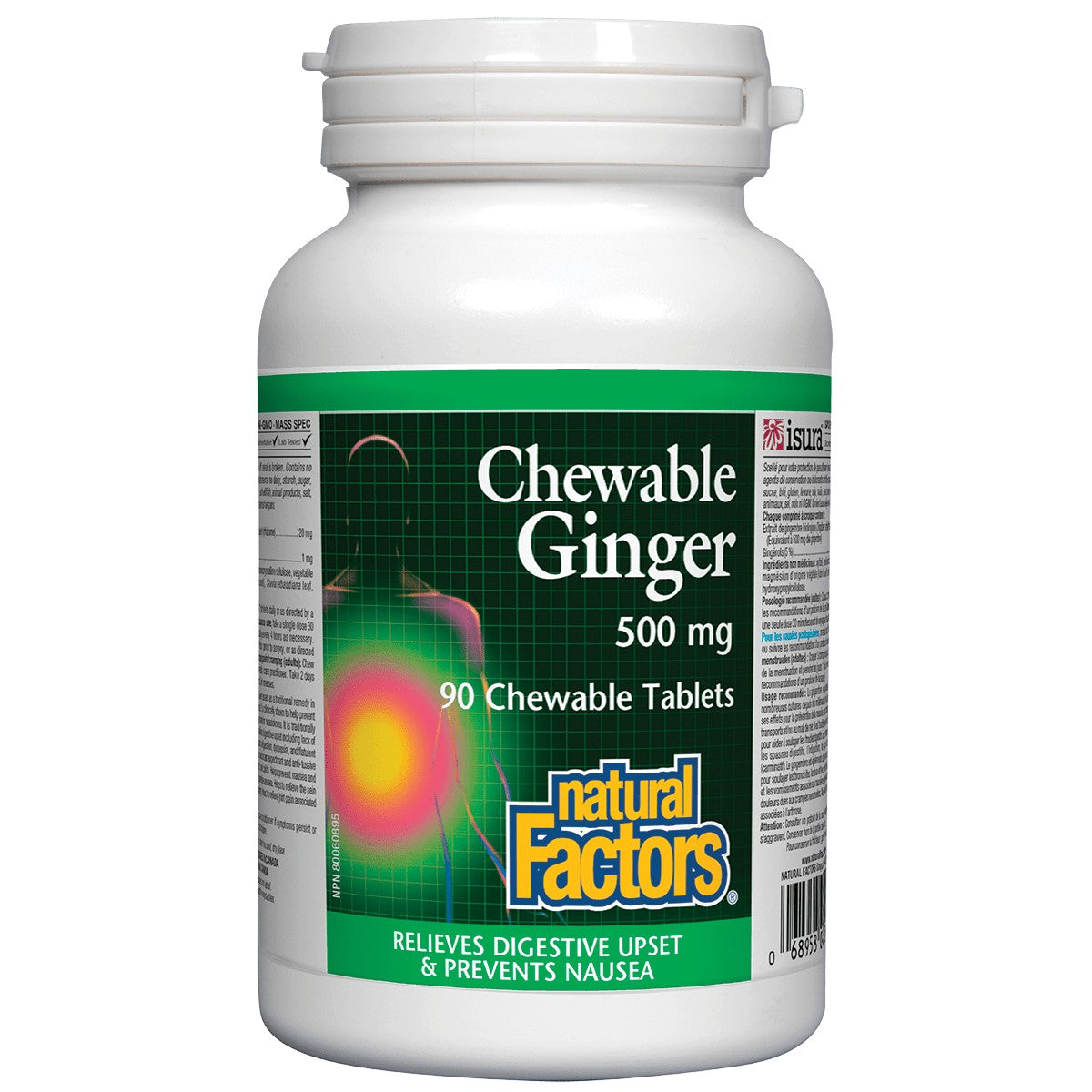 Natural Factors Chewable Ginger 500 Mg, 90 Chews