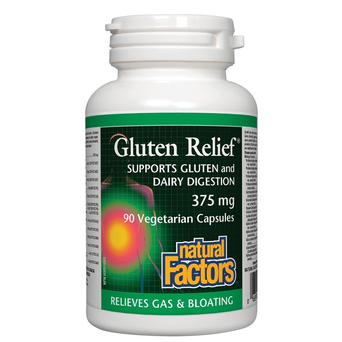 Natural Factors Gluten Relief 90 Vegetarian Capsules