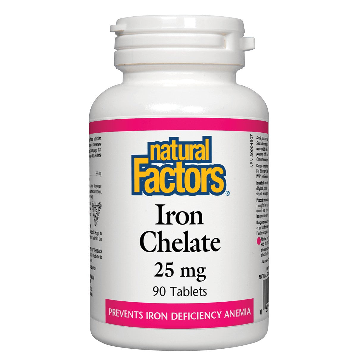 Natural Factors Iron Chelate 25 Mg, 90 Tabs