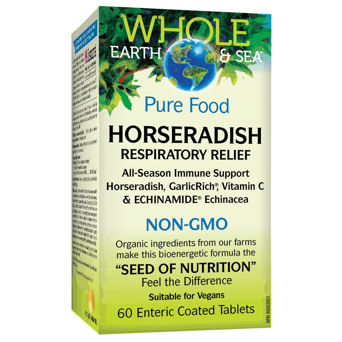Natural Factors Whole Earth & Sea Horseradish Respirator Support, 60 Tablets