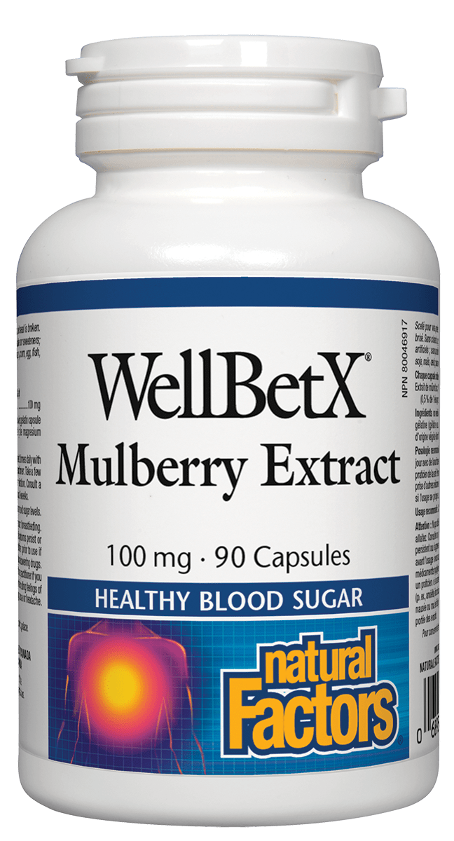 Natural Factors Wellbetx Mulberry Extract 100 Mg, 90 Capsules