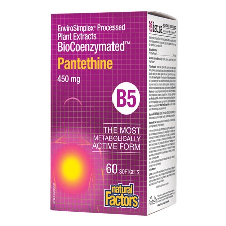 Natural Factors BioCoenzymated Pantethine 450 Mg