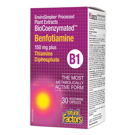 Natural Factors BioCoenzymated Benfotiamine 150 Mg Plus Thiamine