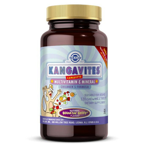 Solgar Kangavites, Complete Multivitamin & Mineral Children's Formula, Berry Flavor, 120 Chewable Tablets