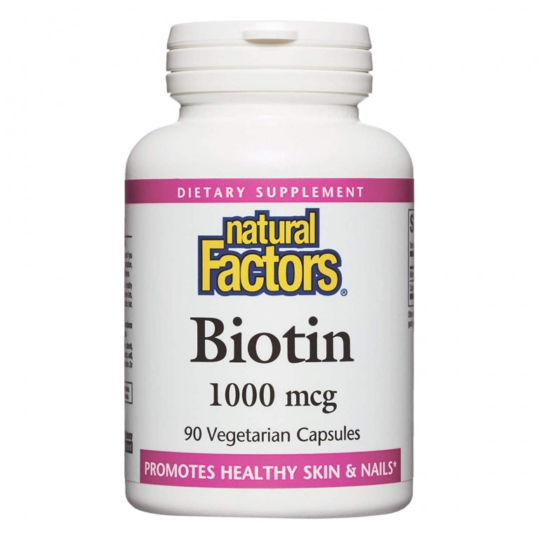 Natural Factors Biotin -- 1000 Mcg - 90 Vegetarian Capsules