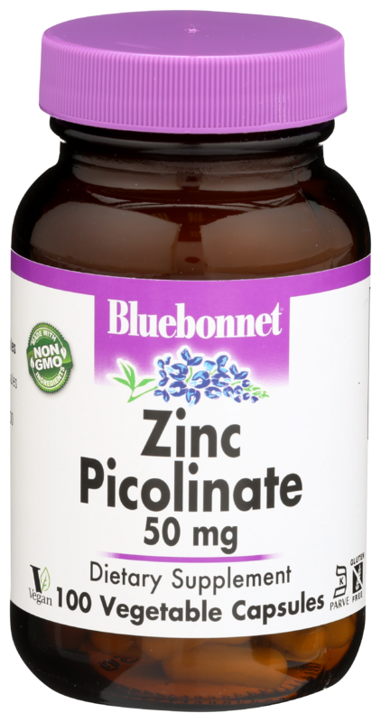 Bluebonnet Nutrition, Zinc Picolinate, 50 Mg, 100 Vegetable Capsules