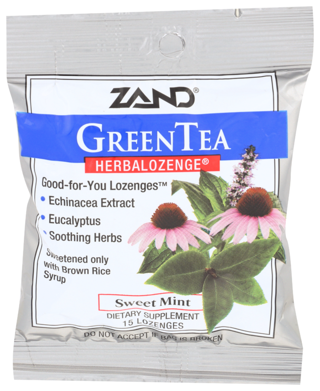 Zand Green Tea With Echinacea, Herbal Lozenge, 15 Lozenges