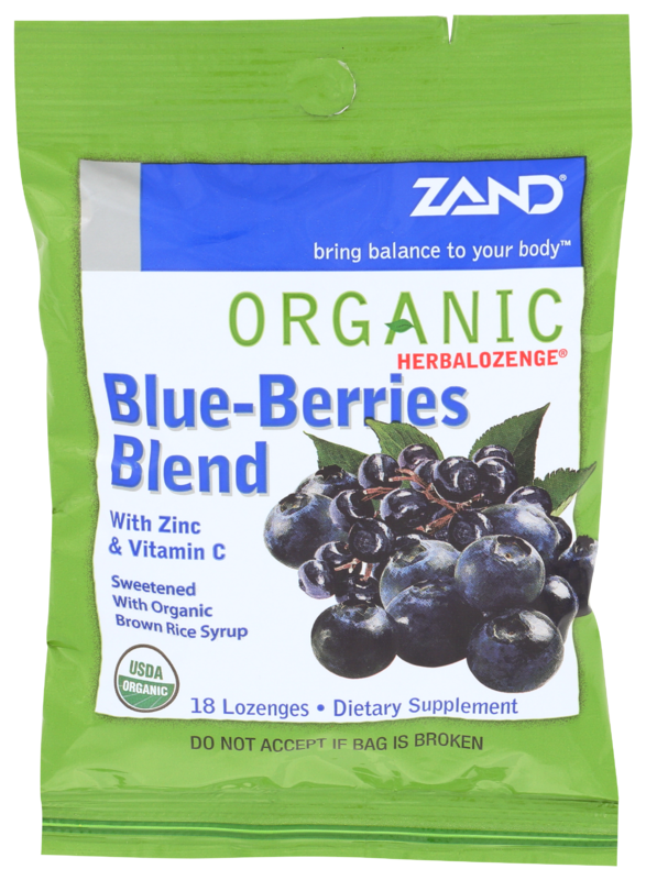 Zand Organic Blue-Berries Blend, 18 Lozenges