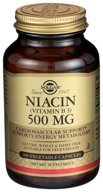 Solgar Niacin 500 Mg, 100 Vegetable Capsules