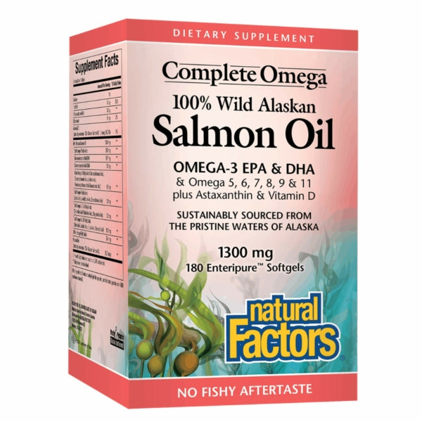 Natural Factors Complete Omega 100% Wild Alaskan Salmon Oil