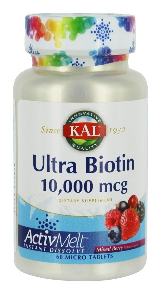 Kal Ultra Biotin, ActivMelt, Mixed Berry, 10, 000 Mcg, 60 Micro Tablets
