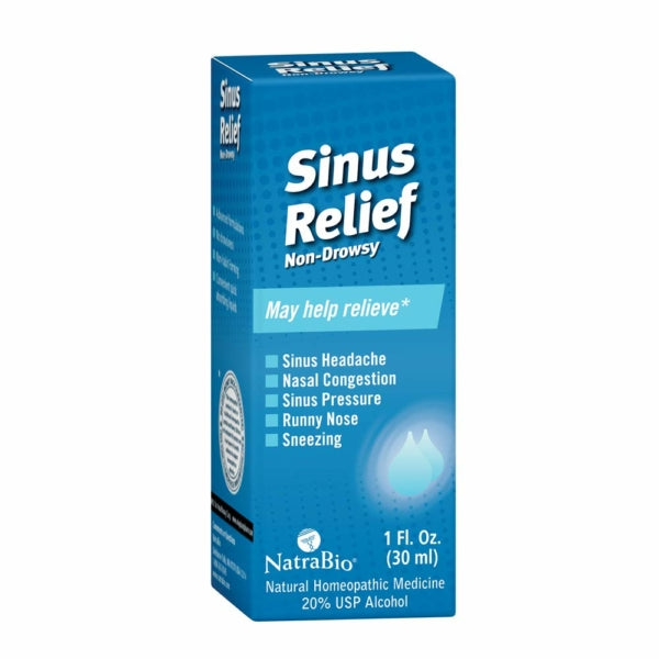 NatraBio Sinus Relief Liquid Non Drowsy, 1 Oz