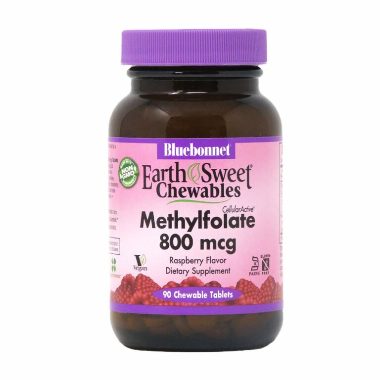 Bluebonnet Earth Sweet Cellular Active Methylfolate 800 Mcg Chewable Tablets