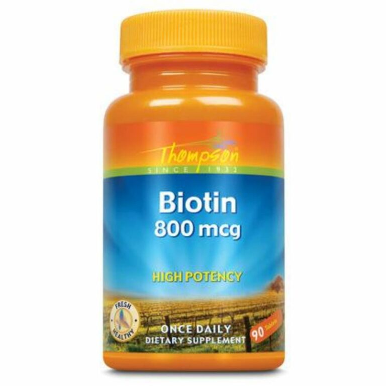 Thompson Biotin, High , 800 Mcg, 90 Tablets, From Nutritional
