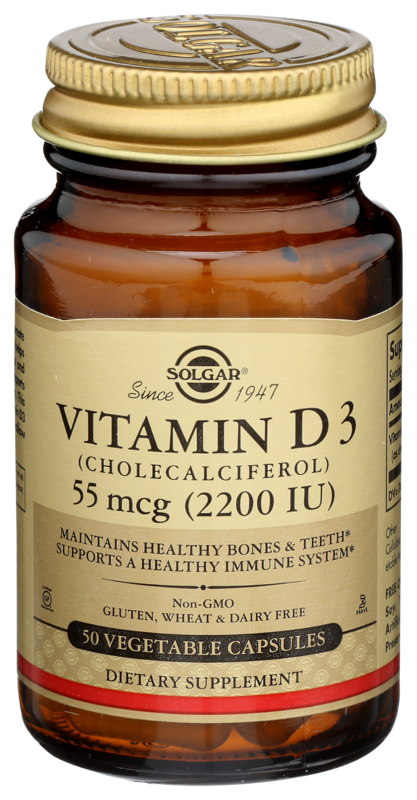 Solgar Vitamin D3 2200 IU Vegetable Capsules