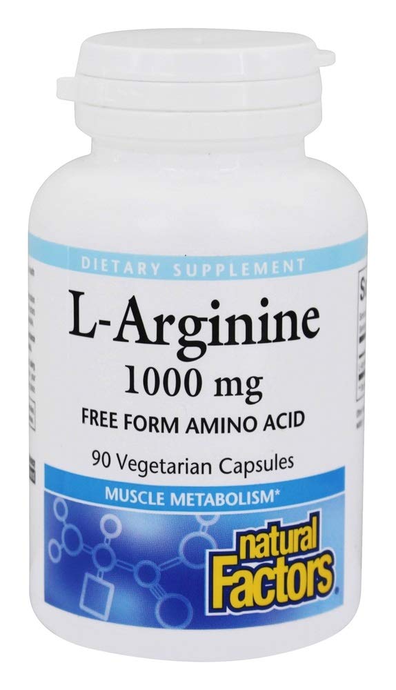 Natural Factors L-Arginine 500 Mg, 90 Vegetarian Capsules