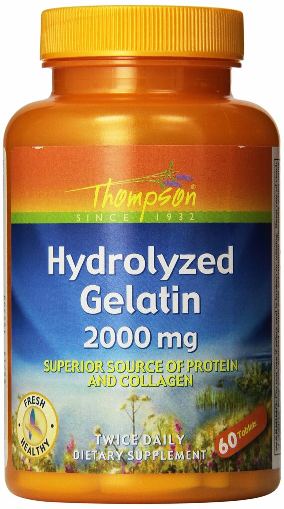 Thompson Hydrolyzed Gelatin, 2000 Mg, 60 Tablets, From Nutritional