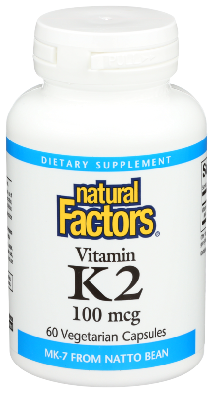 Natural Factors Vitamin K2 100 Mcg, 60 Vegetarian Capsules