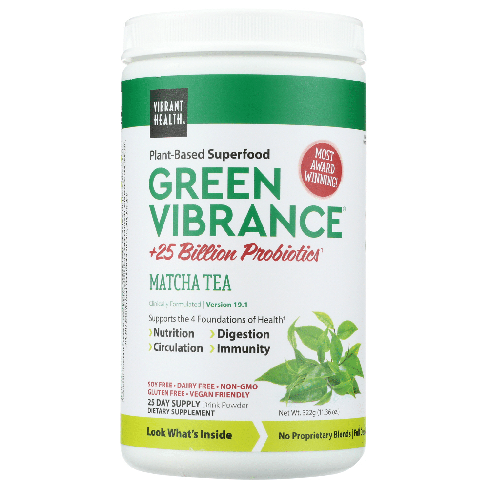 Vibrant Health Green Vibrance, Matcha Tea, Drink Powder