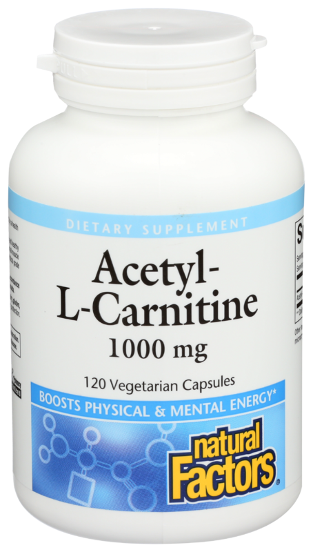 Natural Factors Acetyl-L-Carnitine 500 Mg, 120 Capsules