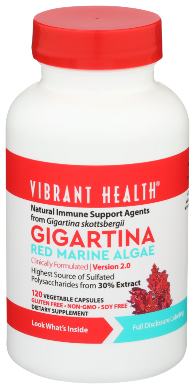 Vibrant Health Gigartina, Red Marine Algae, 5 Powerful Strains, 250 Mg, 120 Veggie Caps