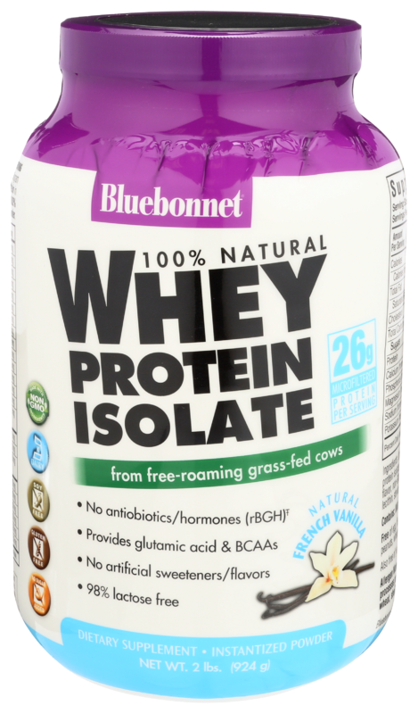 Bluebonnet Nutrition 100% Natural Whey Protein Isolate Powder, 2 Lbs