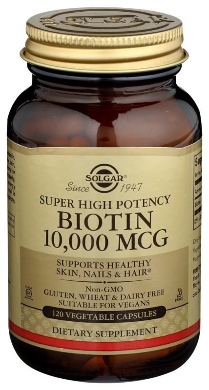Solgar Super High Potency Biotin, 10, 000 Mcg, 120 Vegetable Capsules