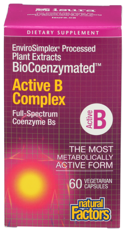 Natural Factors BioCoenzymated Active B Complex, 60 Vegetarian Capsules