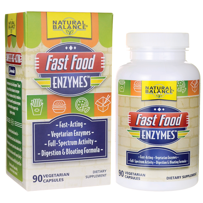 Natural Balance Fast Food Enzymes, 90 Veggie Caps