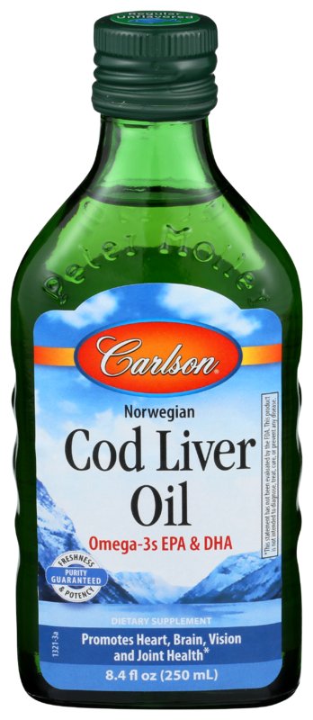 Carlson Labs Norwegian Cod Liver Oil Natural Flavor 250ml