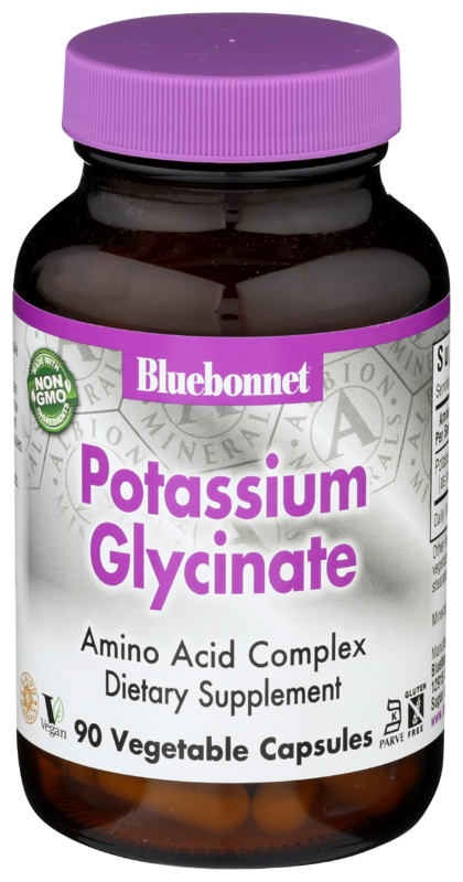 Bluebonnet Albion Potassium Glycinate 99 Mg, 90 Vegetarian Capsules