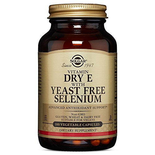 Solgar Dry Vitamin E With Yeast Free Selenium 250 Mg/75 Mcg