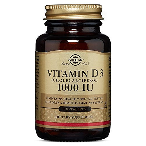 Solgar Vitamin D3, 25 Mcg (1, 000 IU), 180 Tablets
