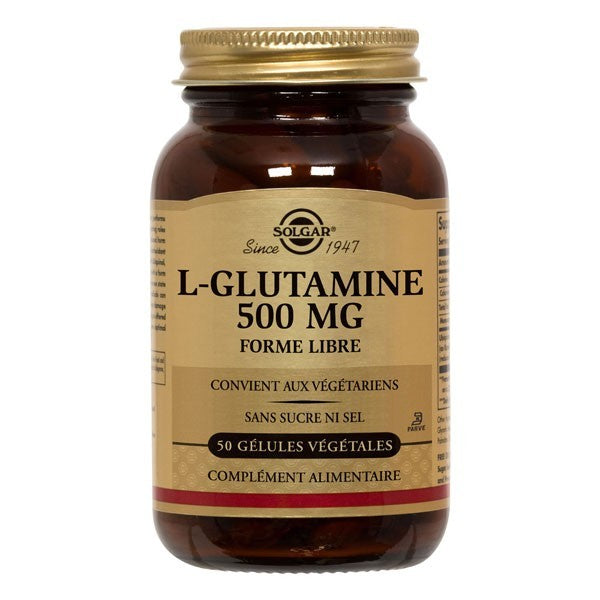 Solgar L-Glutamine 500 Mg, 50 Vegetable Capsules