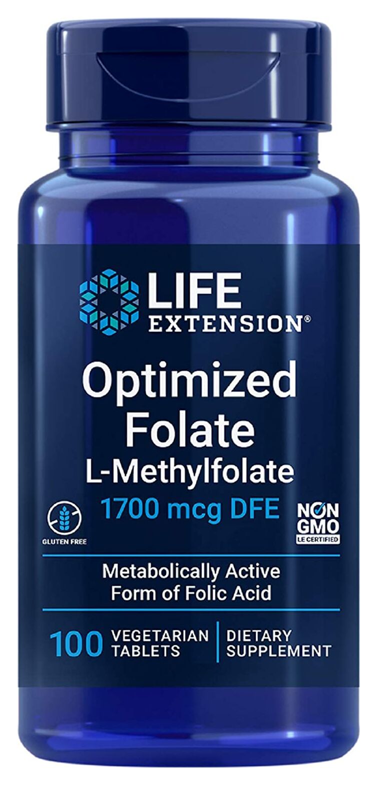 Life Extension Optimized Folate 1000 Mcg Vegetarian Tablets