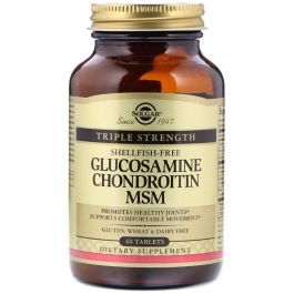 Solgar Glucosamine Chondroitin MSM, Triple Strength, 60 Tablets