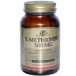 Solgar L-Methionine 500 Mg, 90 Vegetable Capsules