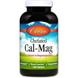 Carlson Labs Chelated Cal-Mag, 180 Tablets, From Laboratories