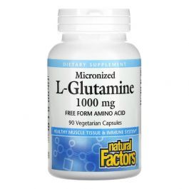Natural Factors Micronized L-Glutamine 1, 000 Mg, 90 Capsules