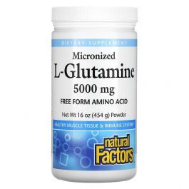 Natural Factors Micronized L-Glutamine Drink Mix 5000 Mg, Suppor