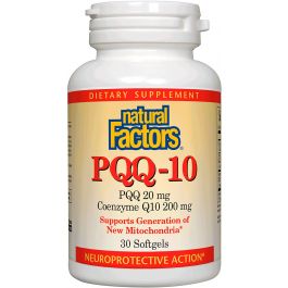 Natural Factors PQQ-10 PQQ 20 Mg / CoQ10 200 Mg, 30 Softgels