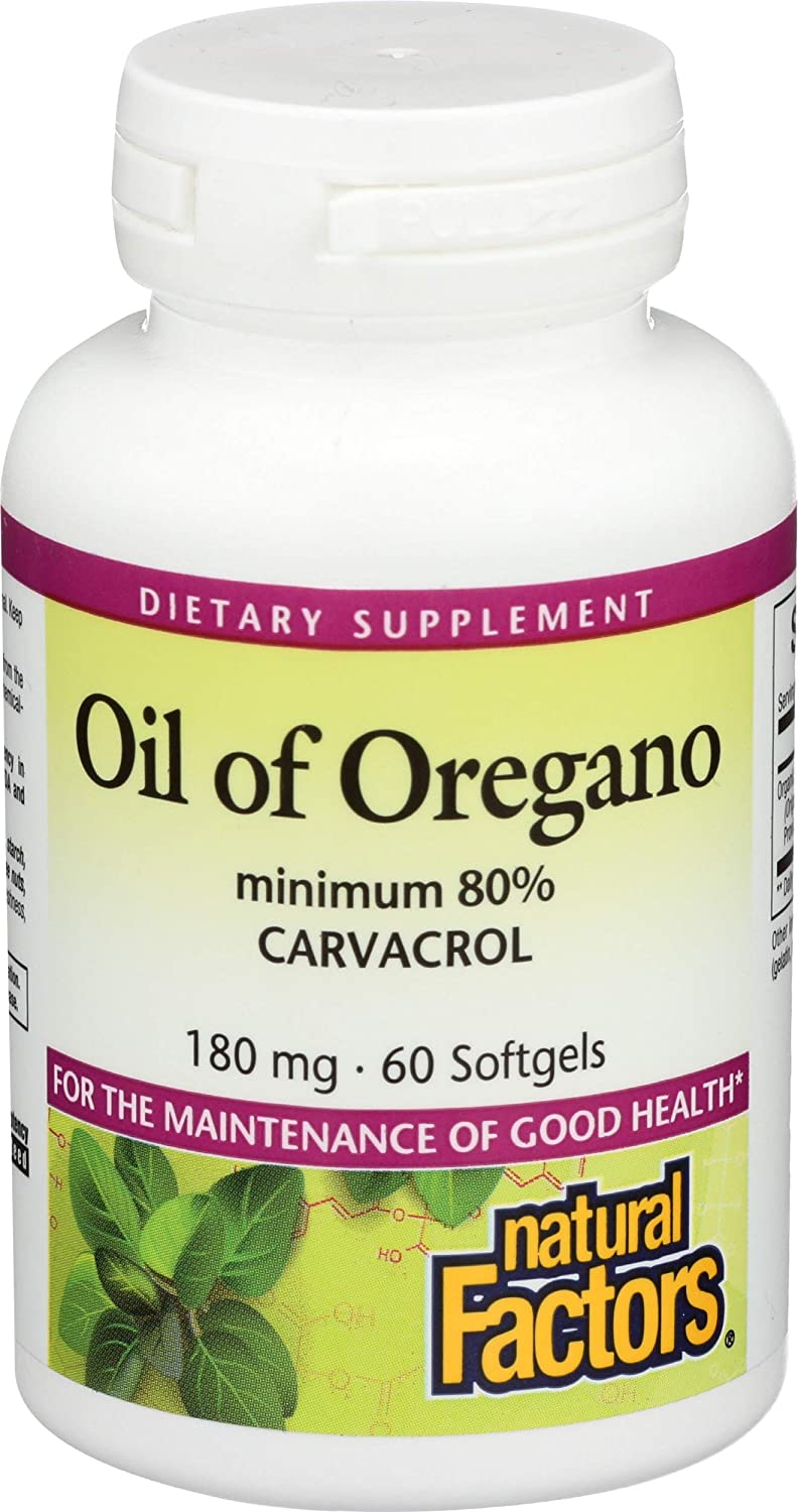 Natural Factors Oil Of Oregano 180 Mg