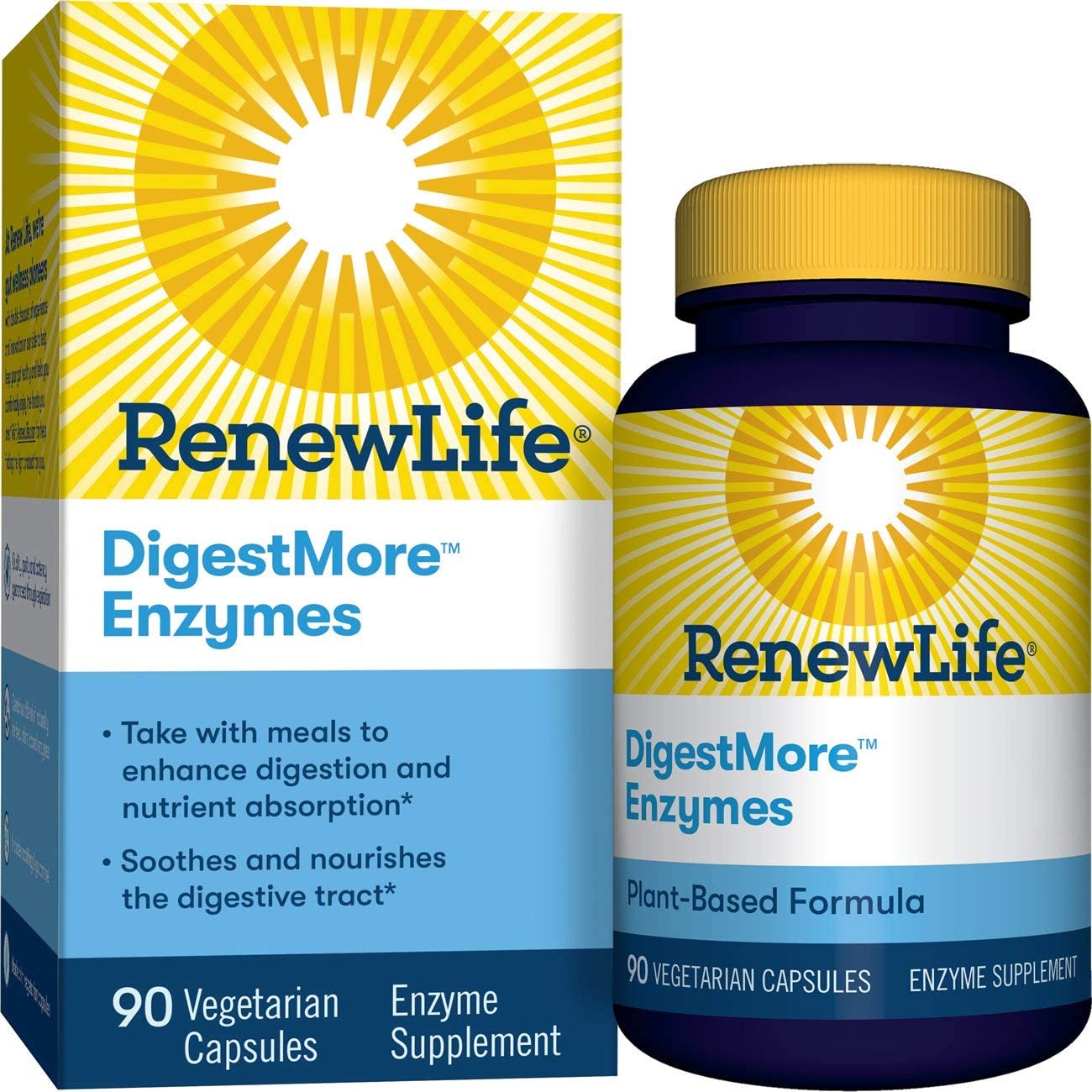 Renew Life Re Digest More Enzymes, 90 Vegetarian Capsules